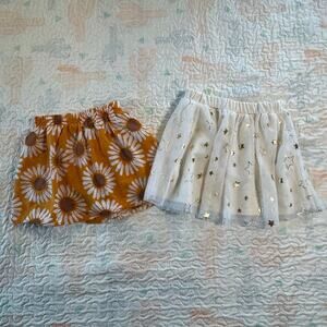 Carter’s 4T Floral Skirt + Tulle Star Skirt Bundle Toddler Girls